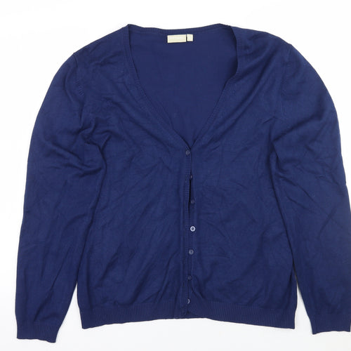 Avenue Womens Blue   Cardigan Jumper Size L