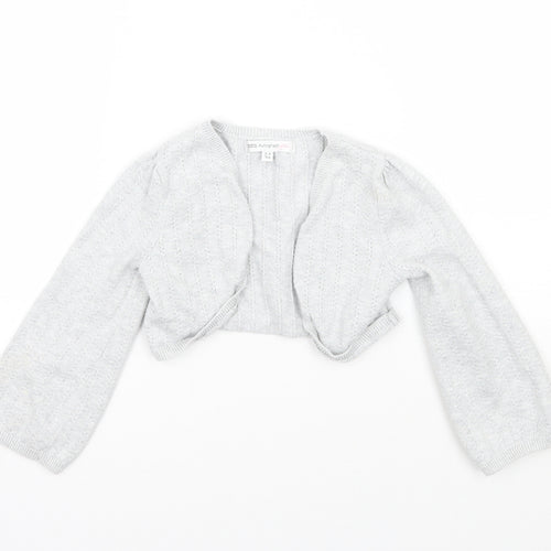 Marks and Spencer Girls Grey   Cardigan Jumper Size 3-4 Years