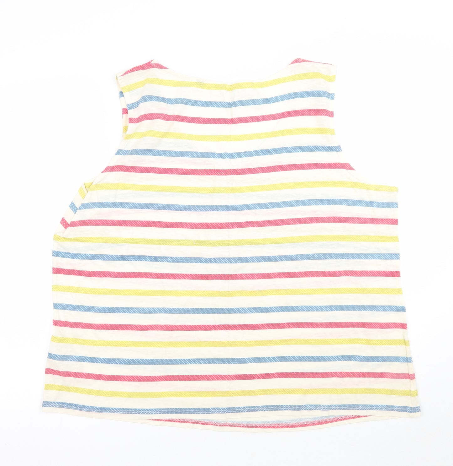 Seasalt  Womens White Striped  Basic Tank Size 18