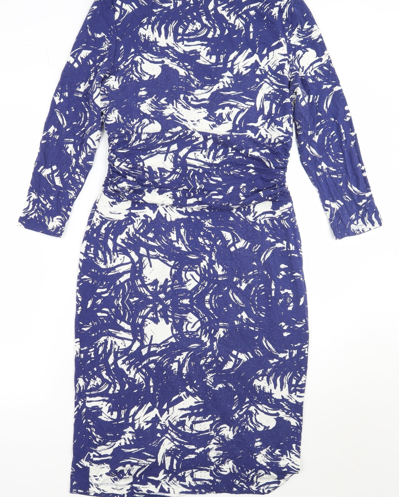Phase Eight Womens Blue Geometric  A-Line  Size 12