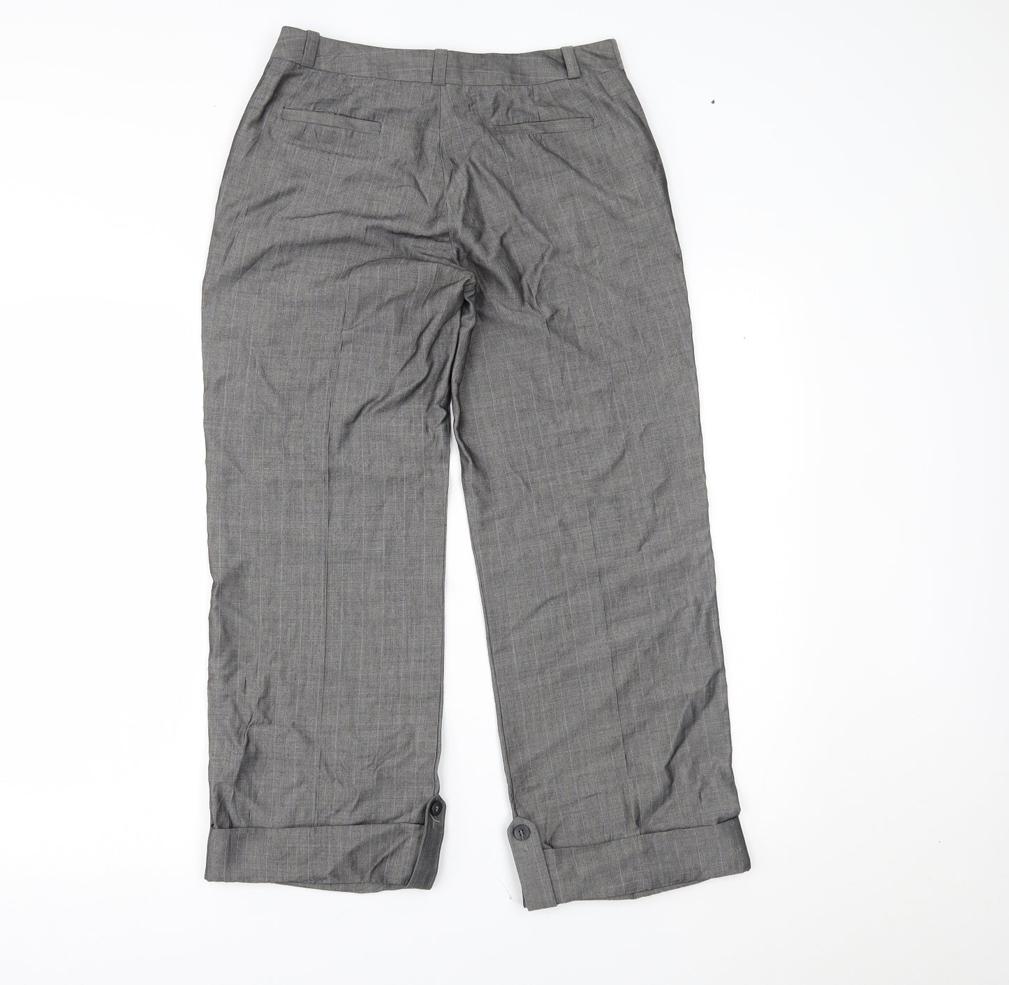 NEXT Womens Grey   Trousers  Size 8 L23 in