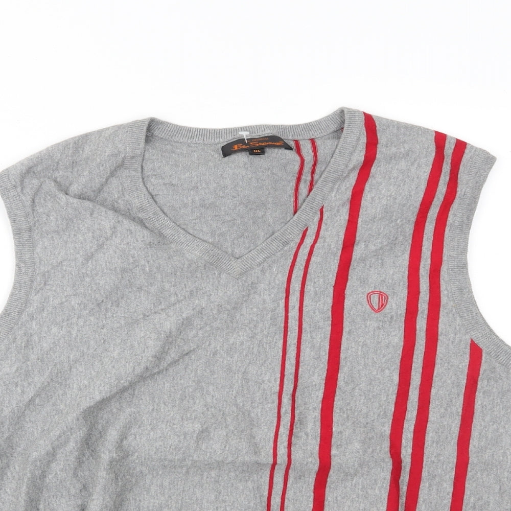 Ben Sherman Mens Grey   Vest Jumper Size XL