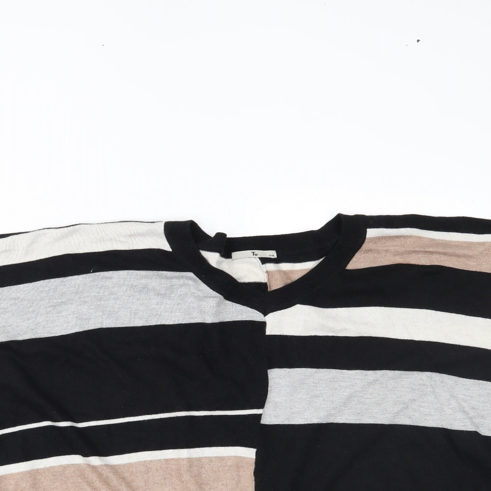 TU Womens Multicoloured Striped  Basic Blouse Size M