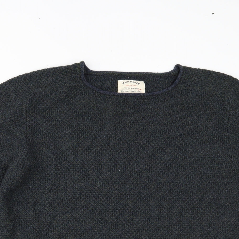 Fat Face Mens Blue   Pullover Jumper Size L