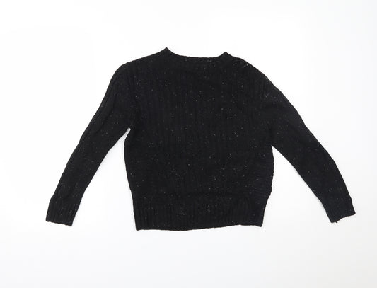 Marks and Spencer Boys Black   Pullover Jumper Size 7-8 Years