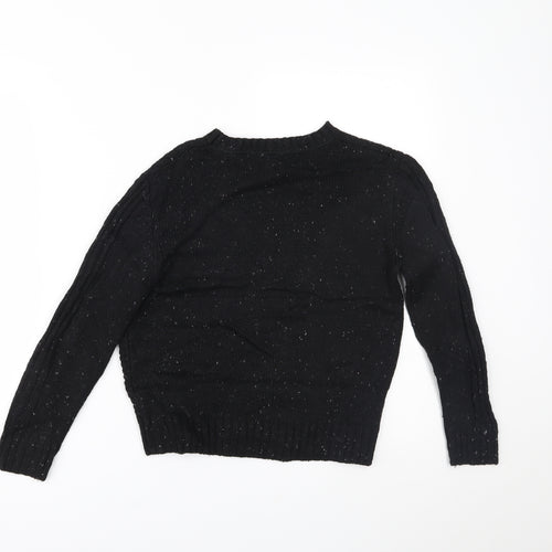 Marks and Spencer Boys Black   Pullover Jumper Size 7-8 Years