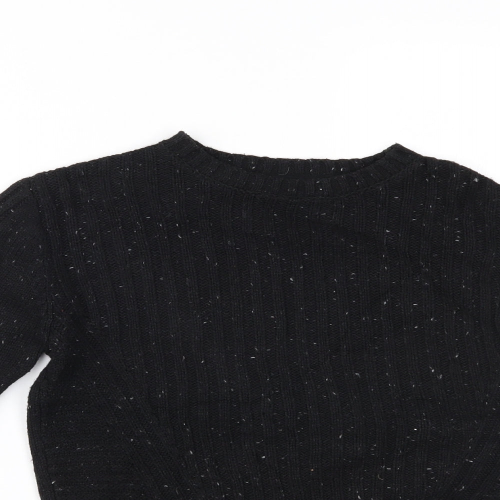 Marks and Spencer Boys Black   Pullover Jumper Size 7-8 Years