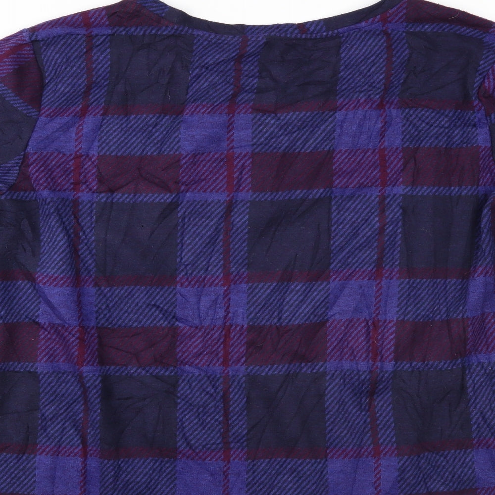 Marks and Spencer Womens Purple Plaid  Basic Blouse Size 20