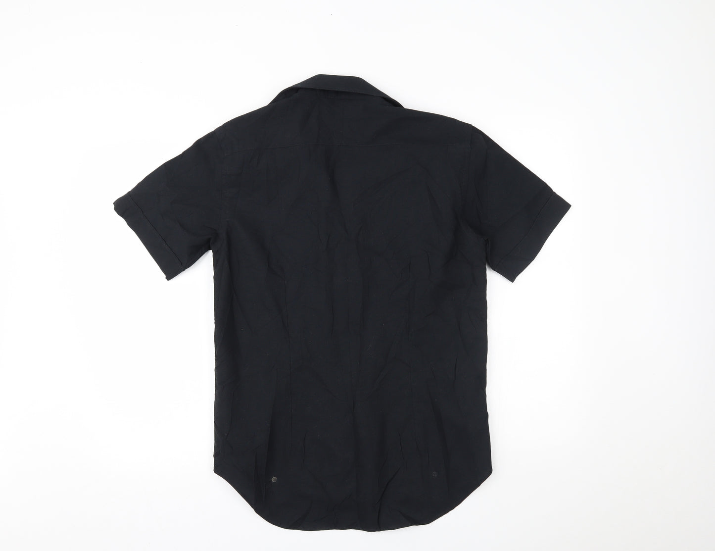 Moto Mens Black    Button-Up Size M