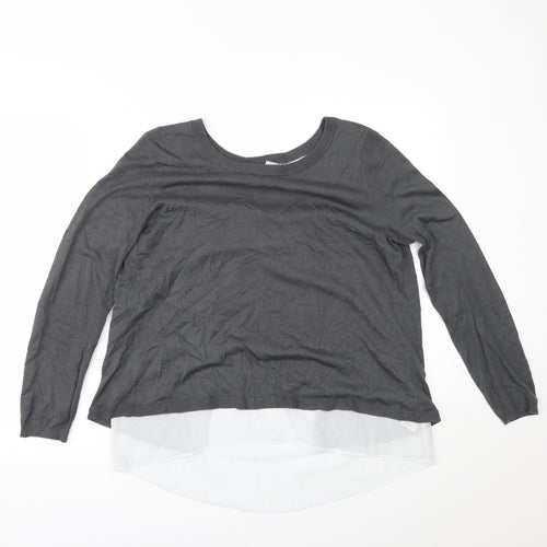 H&M Womens Grey   Basic Blouse Size S