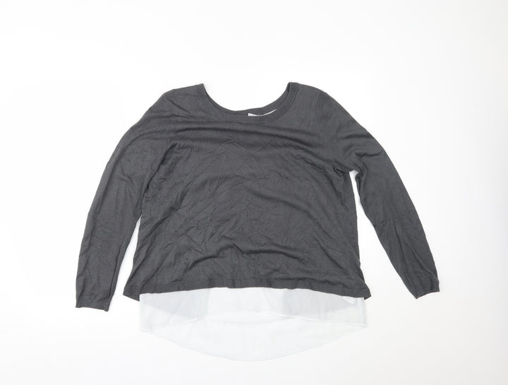 H&M Womens Grey Basic Blouse Size S