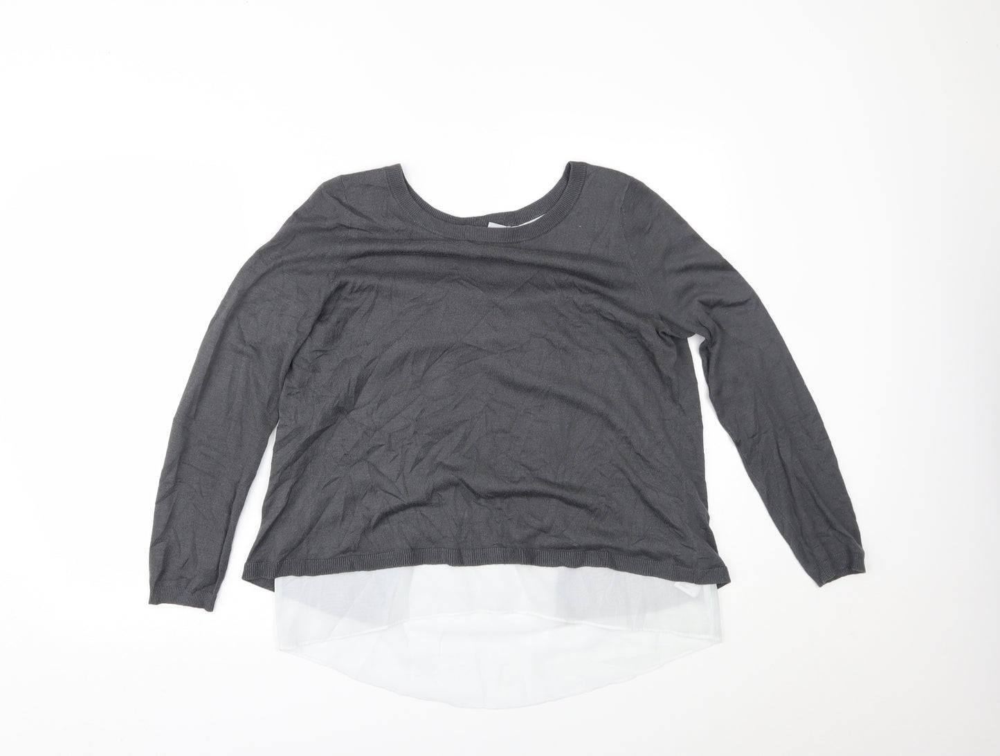 H&M Womens Grey   Basic Blouse Size S