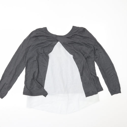 H&M Womens Grey   Basic Blouse Size S