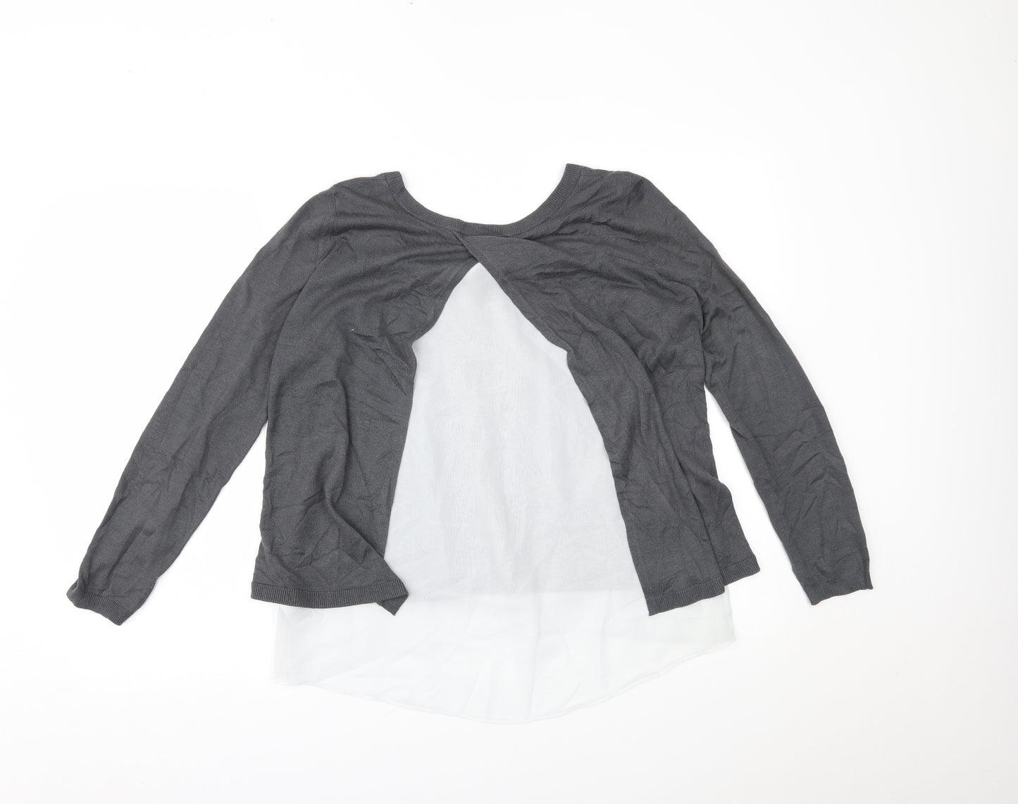 H&M Womens Grey   Basic Blouse Size S