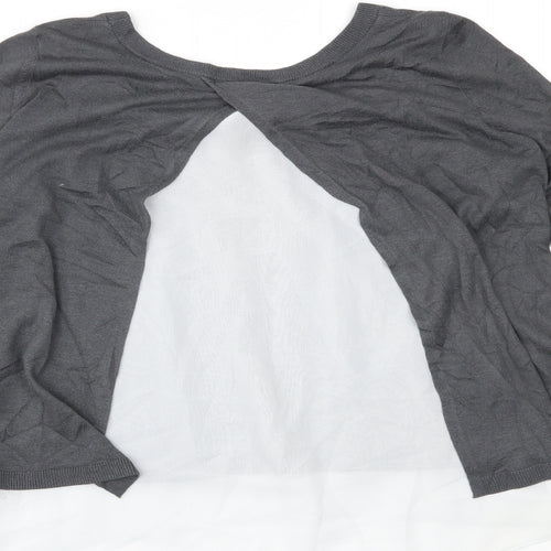 H&M Womens Grey   Basic Blouse Size S