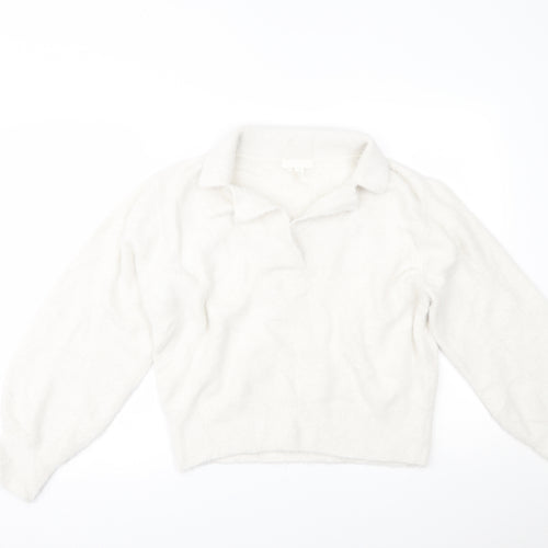 H&M Womens White   Pullover Jumper Size S