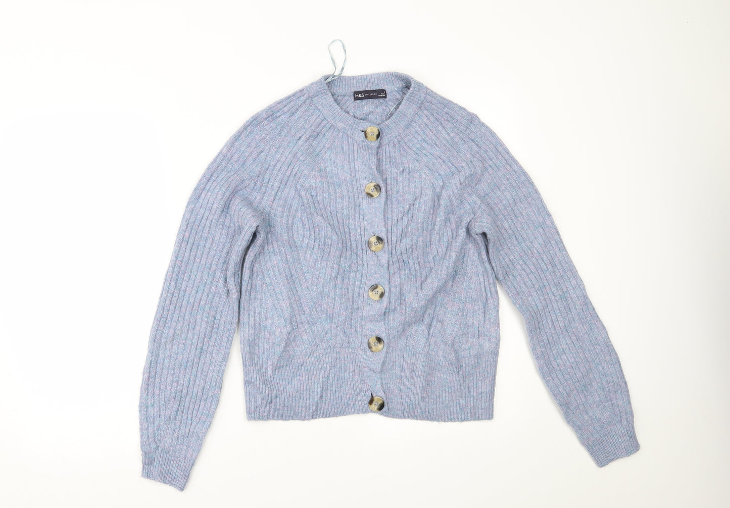 Marks and Spencer Womens Blue   Cardigan Jumper Size S