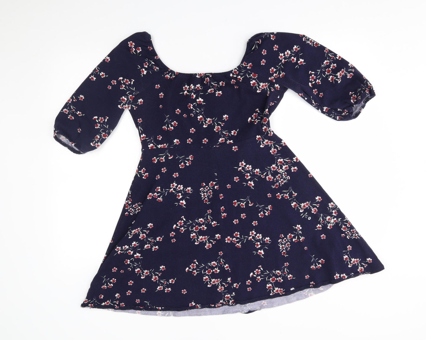 Dorothy Perkins Womens Blue Floral  A-Line  Size 12