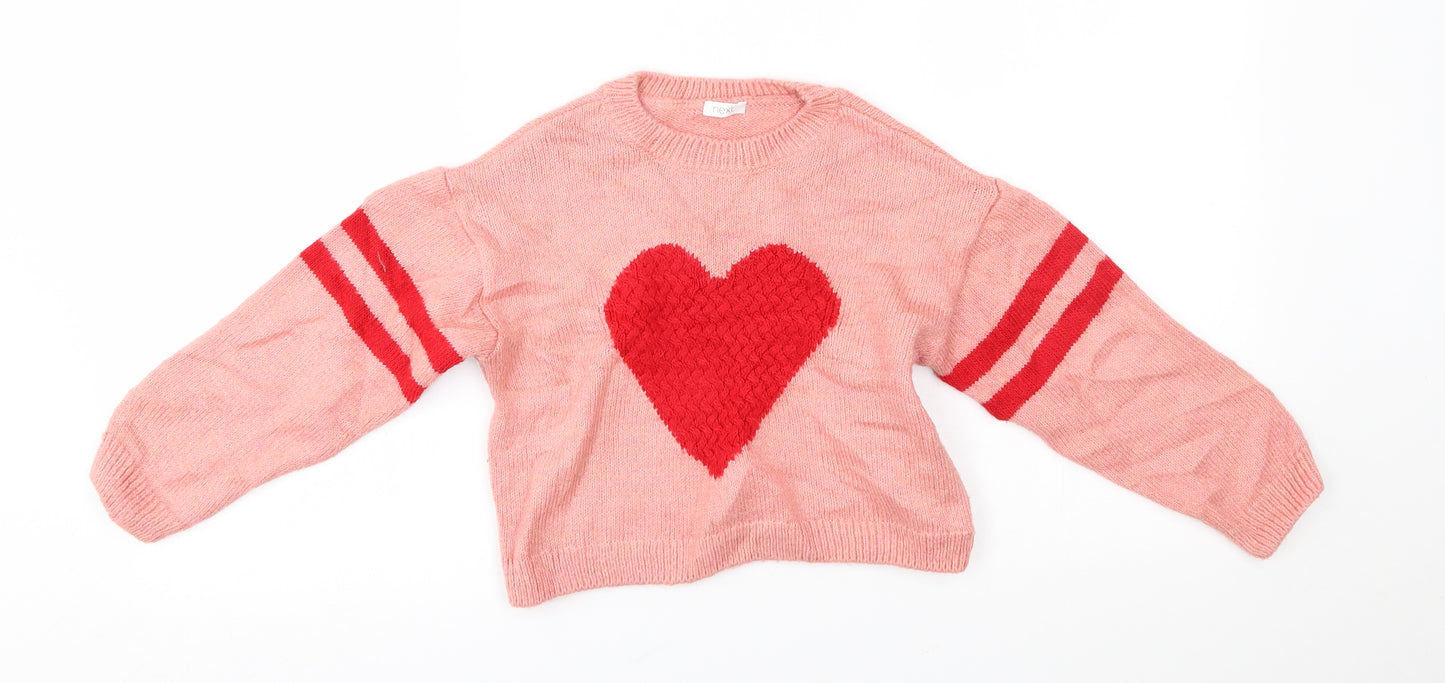 NEXT Girls Pink   Pullover Jumper Size 6 Years