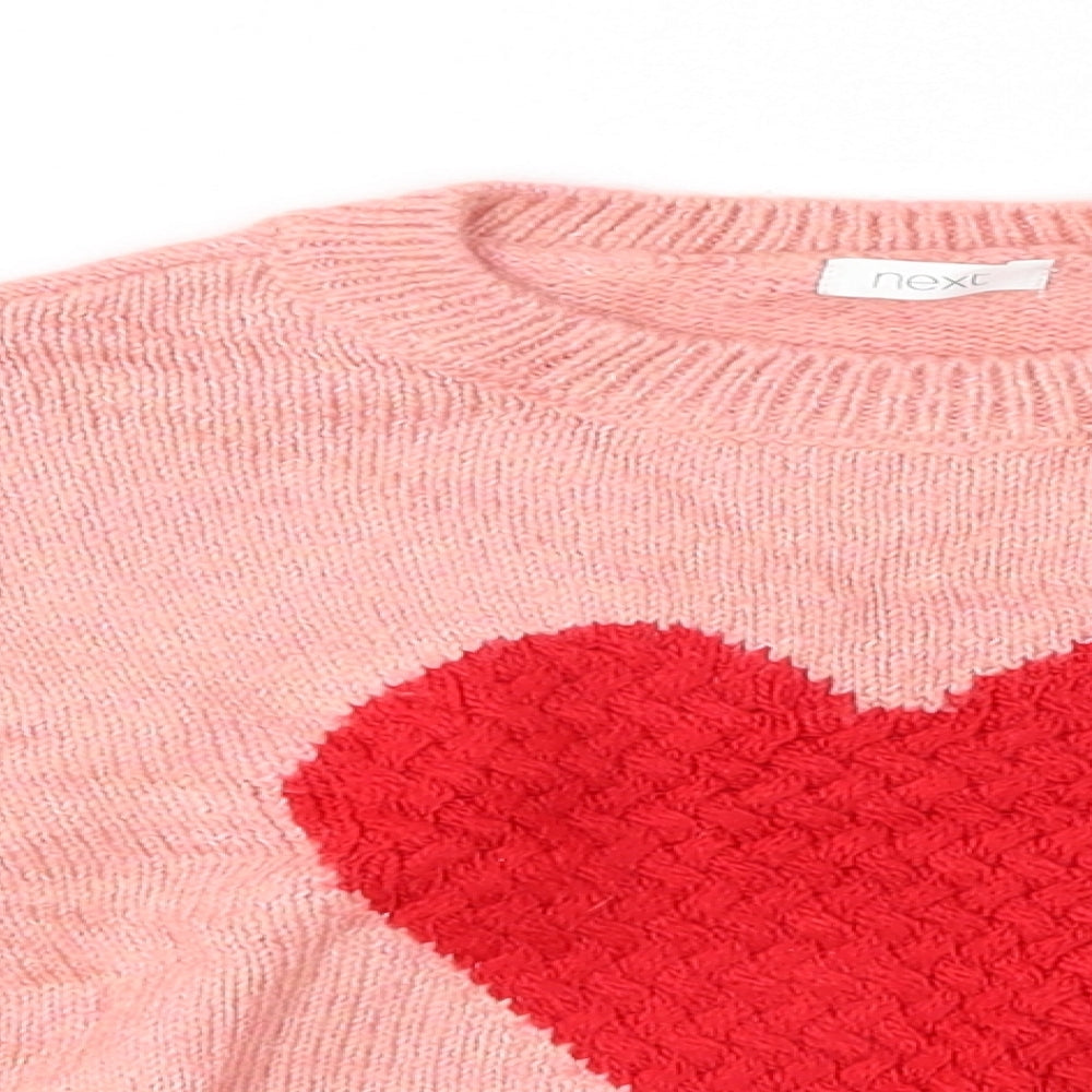 NEXT Girls Pink   Pullover Jumper Size 6 Years