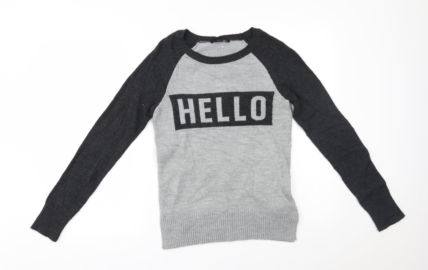 TALLY WEiJL Womens Grey   Pullover Jumper Size S  - hello