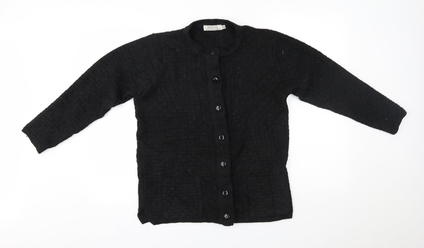 jeevika Womens Black   Cardigan Jumper Size S