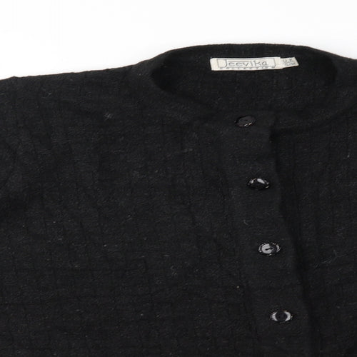 jeevika Womens Black   Cardigan Jumper Size S