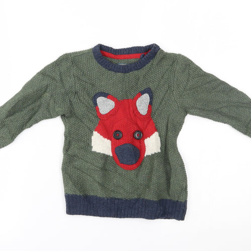 TU Baby Green   Pullover Jumper Size 12-18 Months  - fox