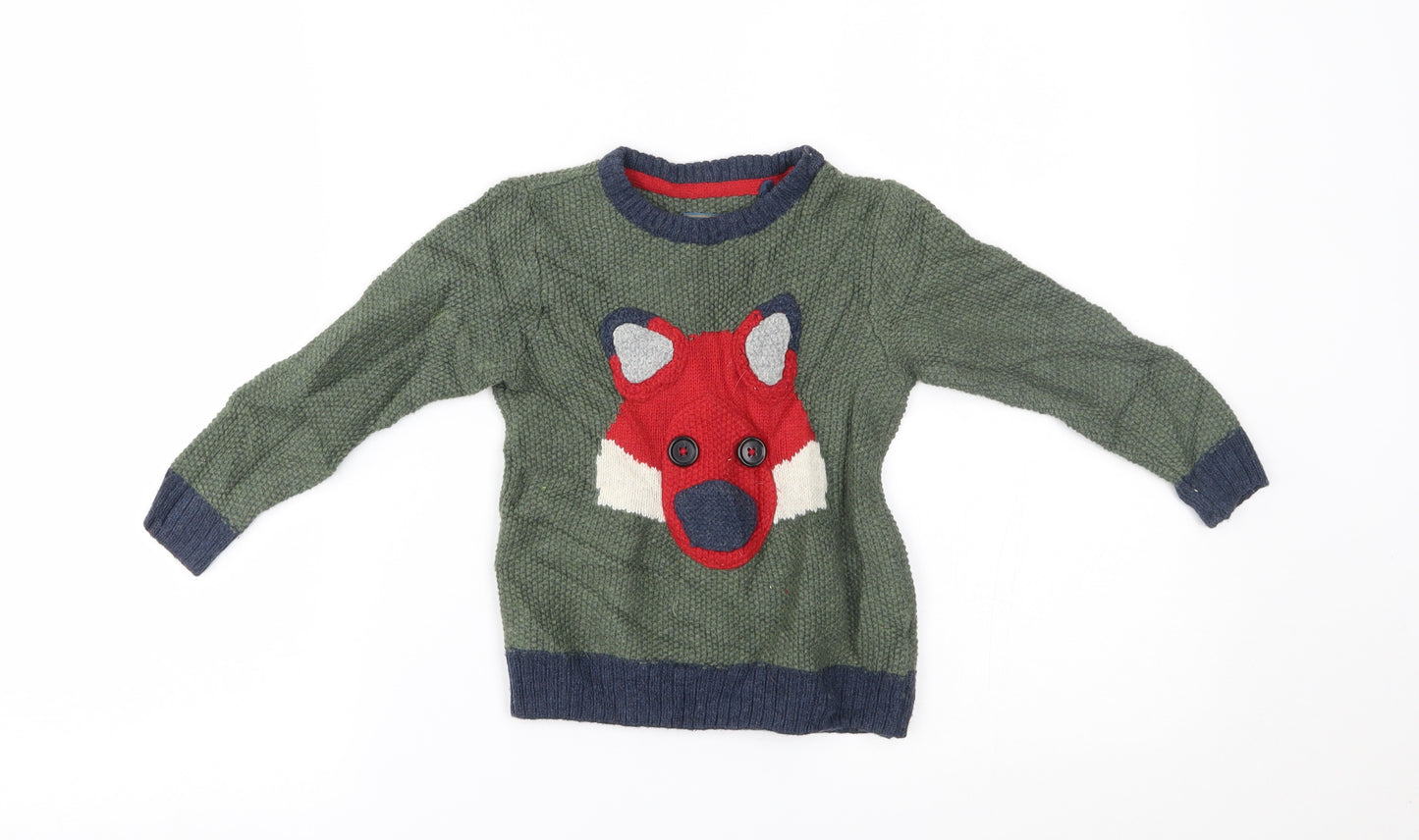 TU Baby Green   Pullover Jumper Size 12-18 Months  - fox