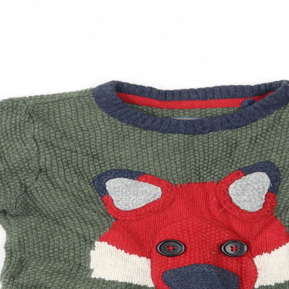 TU Baby Green   Pullover Jumper Size 12-18 Months  - fox