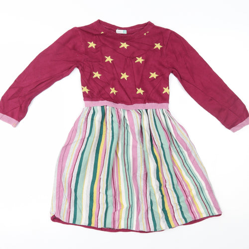 John Lewis Womens Multicoloured Striped  A-Line  Size 6