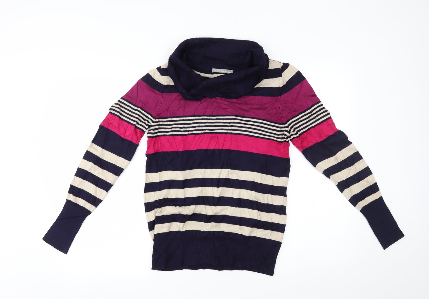 M&S Womens Multicoloured Striped  Pullover Jumper Size 10