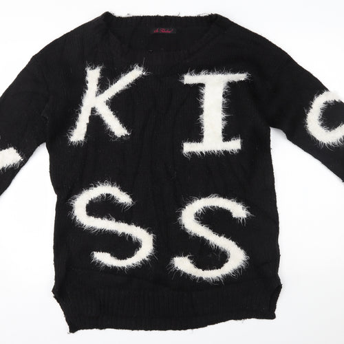 So Fabulous Womens Black   Pullover Jumper Size 16  - kiss