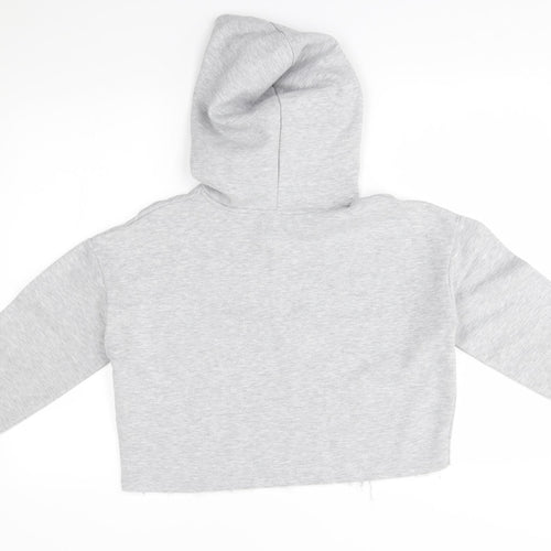New Look Girls Grey   Pullover Hoodie Size 12-13 Years  - friends, cropped