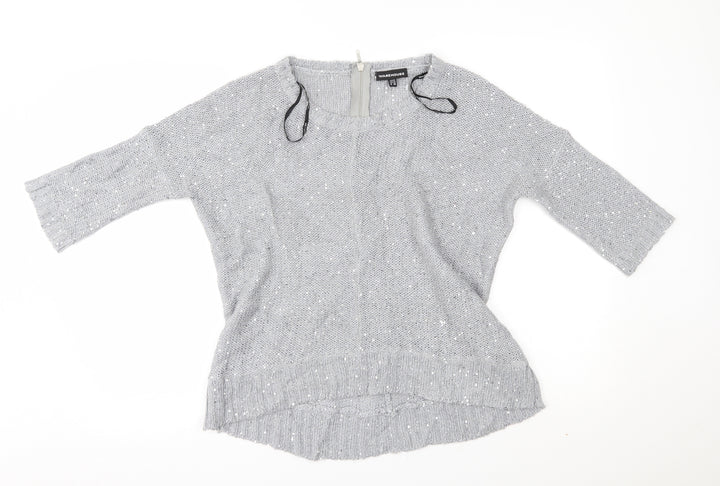 Warehouse Womens Grey Pullover Jumper Size 10