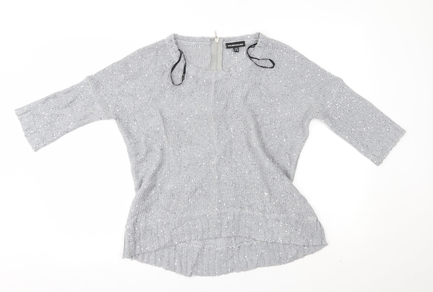 Warehouse Womens Grey   Pullover Jumper Size 10
