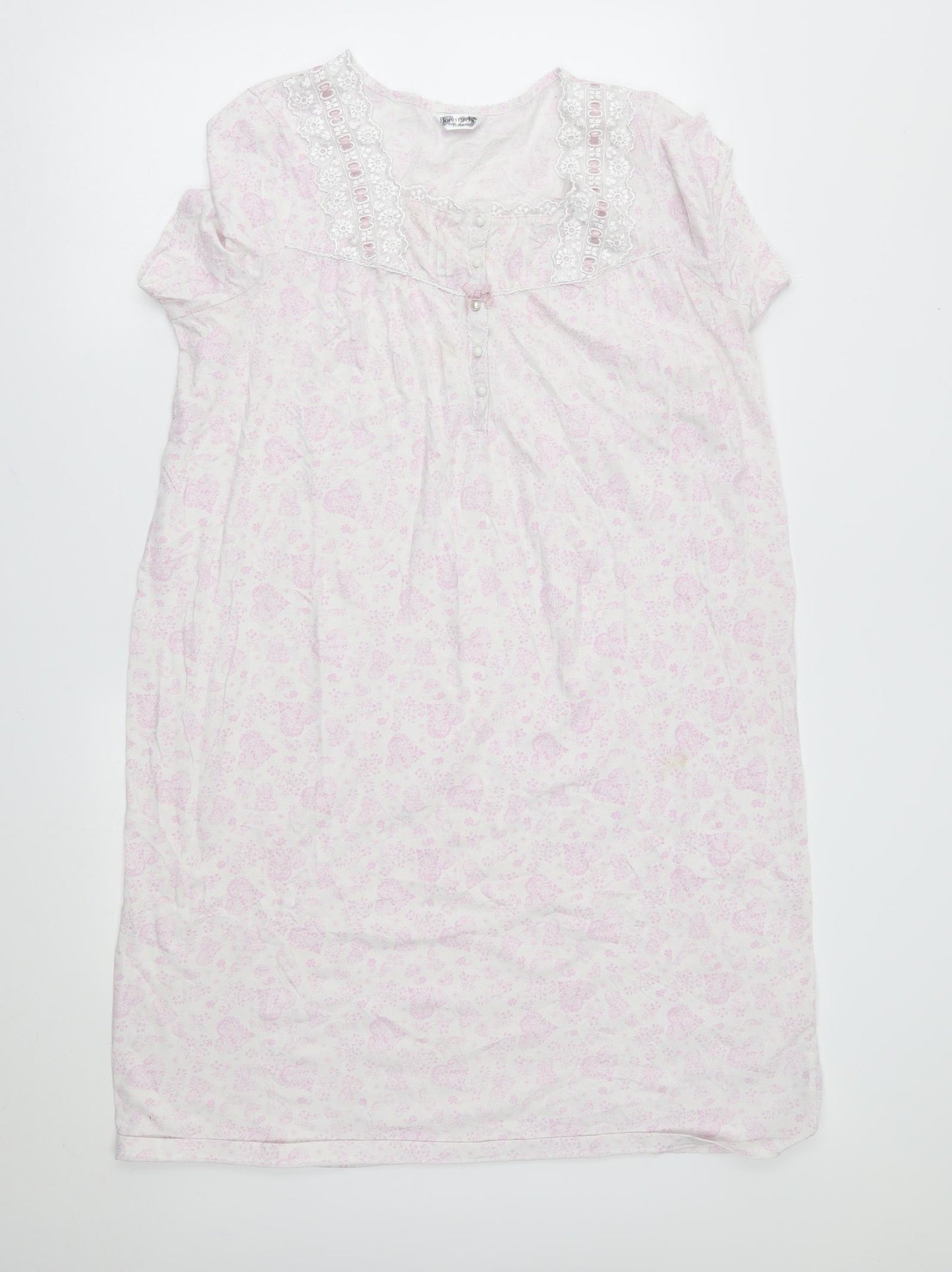 bonmarche Womens White Floral   Nightshirt Size 16
