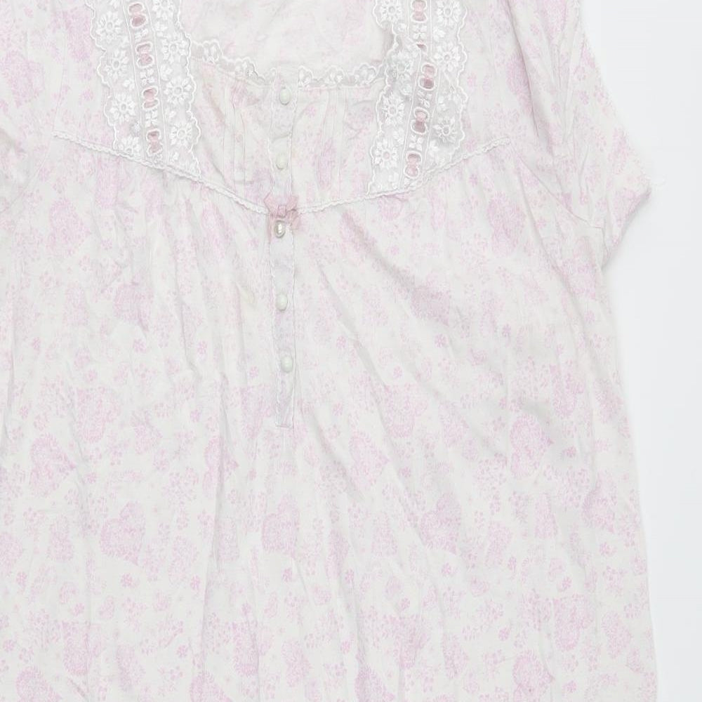 bonmarche Womens White Floral   Nightshirt Size 16
