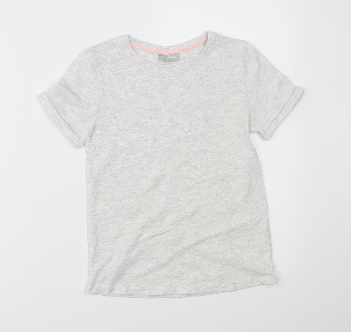 Matalan Girls Grey   Basic T-Shirt Size 8 Years