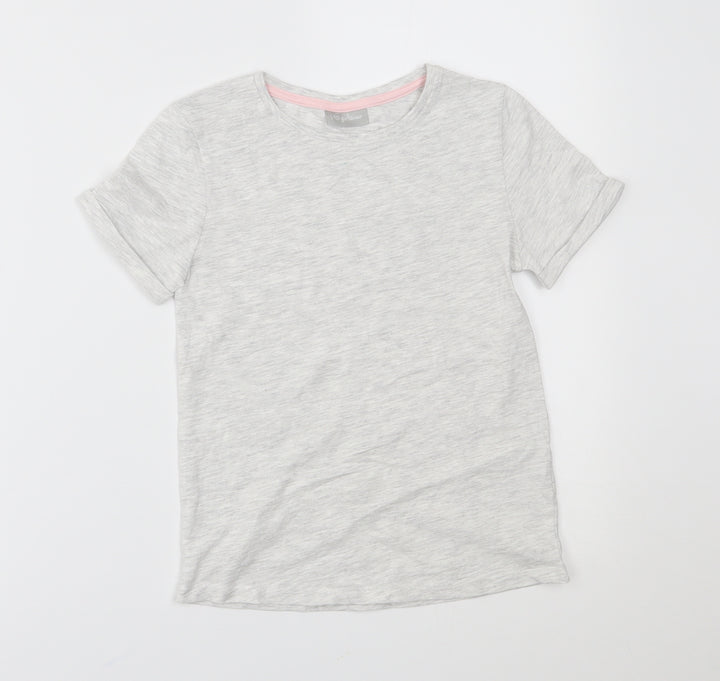 Matalan Girls Grey   Basic T-Shirt Size 8 Years
