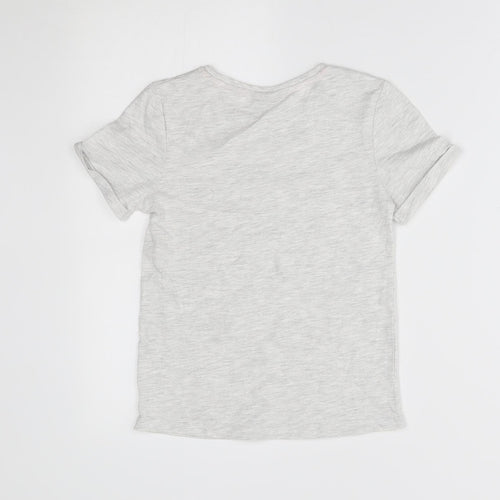 Matalan Girls Grey   Basic T-Shirt Size 8 Years