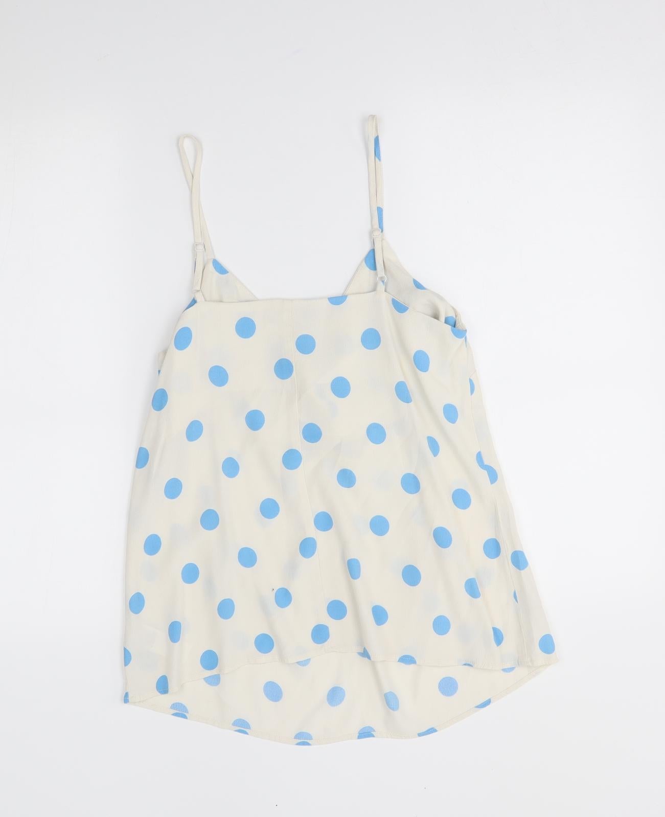 F&F Womens Beige Polka Dot  Camisole Blouse Size 12