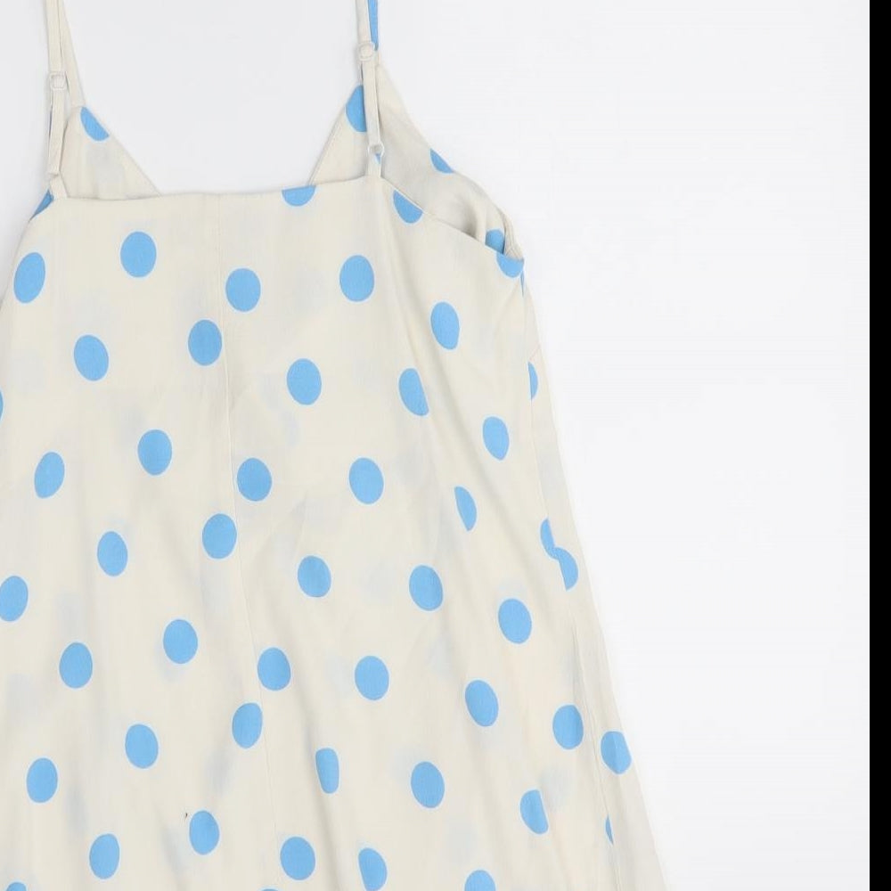 F&F Womens Beige Polka Dot  Camisole Blouse Size 12