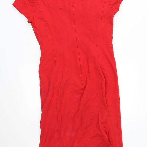 L.K.Bennet Womens Red   Pencil Dress  Size 10