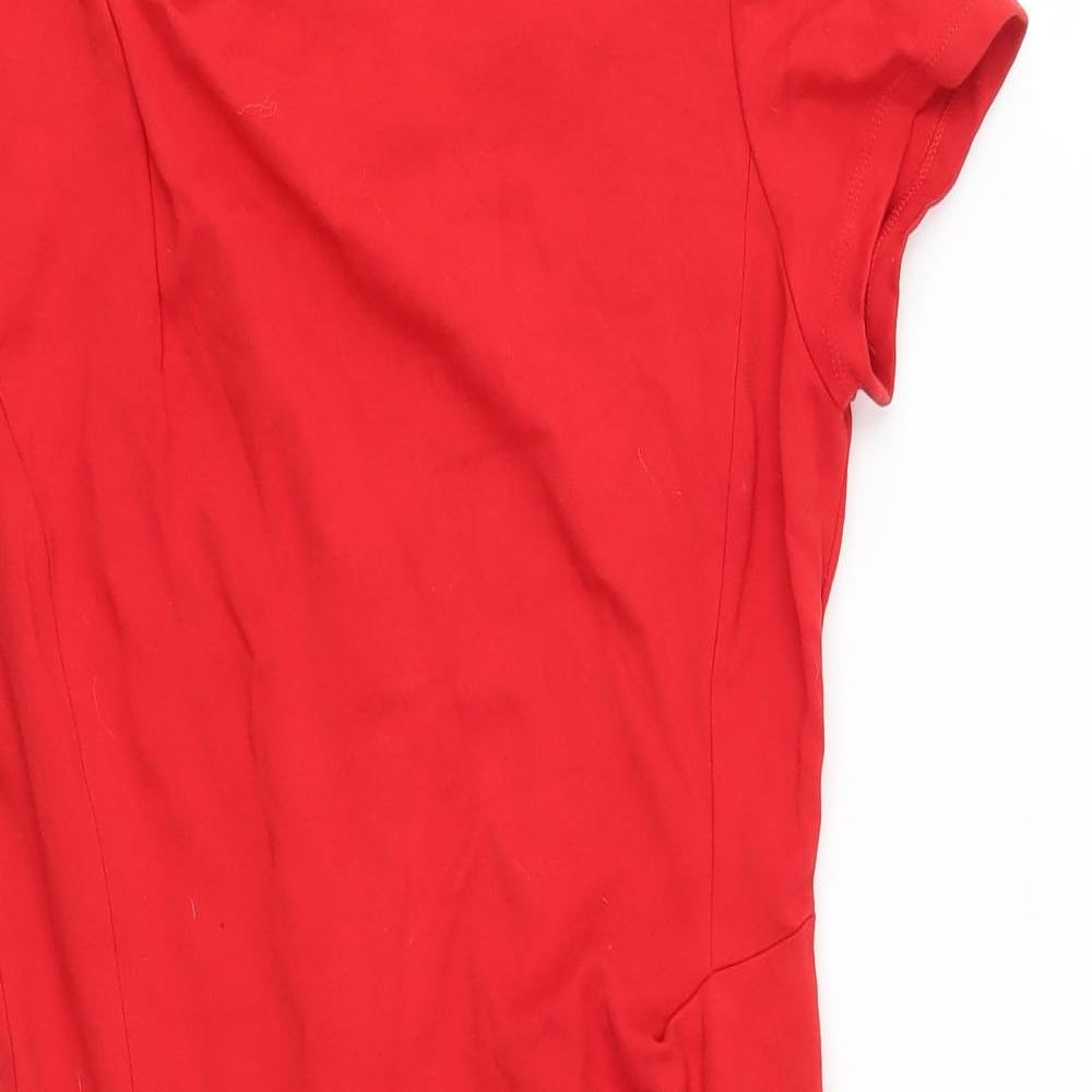 L.K.Bennet Womens Red   Pencil Dress  Size 10