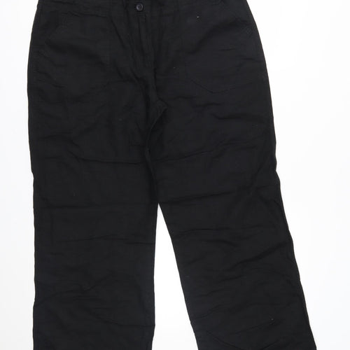 Mia Moda Womens Black   Trousers  Size 14 L28 in