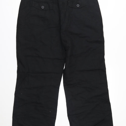 Mia Moda Womens Black   Trousers  Size 14 L28 in