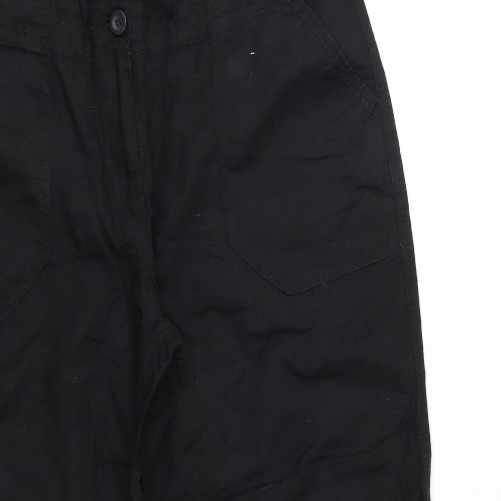 Mia Moda Womens Black   Trousers  Size 14 L28 in