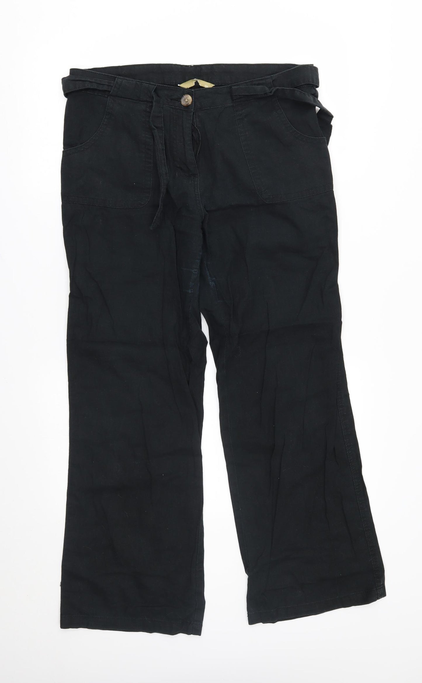 TU Womens Black   Trousers  Size 12 L28 in