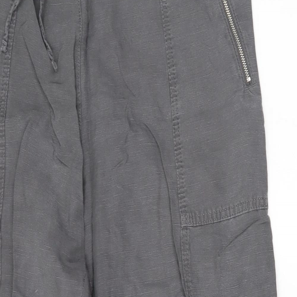 NEXT Womens Grey   Trousers  Size 16 L25 in - elastic ankles